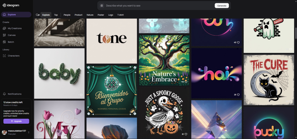 نمونه عکس های ساخته شده با ideogram