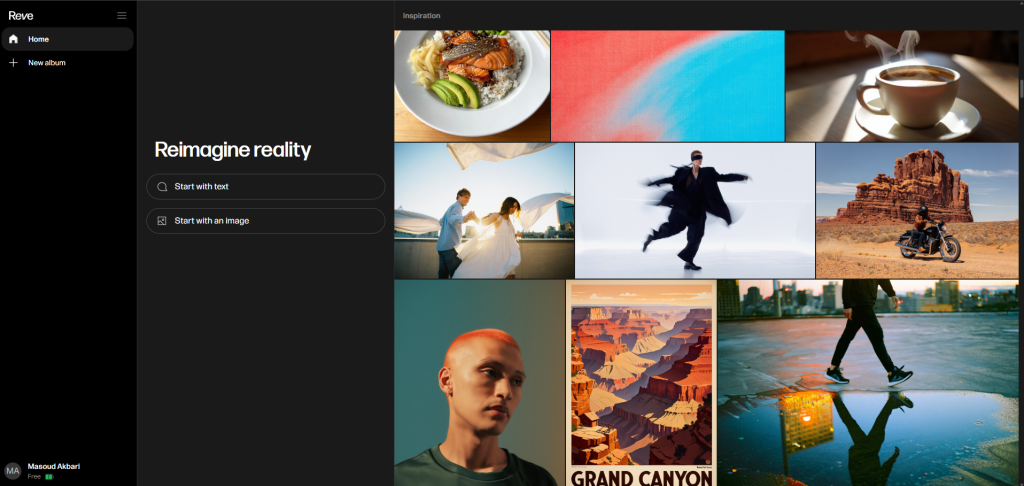 صفحه اصلی reve image